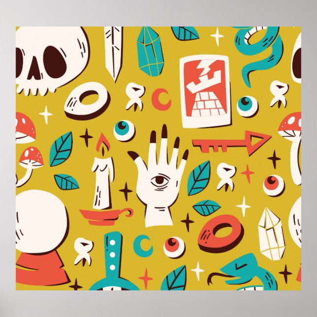 Mystic Melange: Occult Seamless Elements Poster (Front)