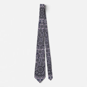 MYSTIC MEMORIES Abstract Geometric Fantasy Grey Tie