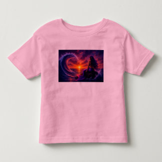Mystic Mermaid Wave Fantasy Sunset Ocean Art | Toddler T-Shirt