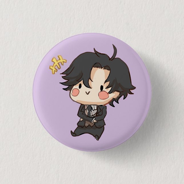 Mystic Messenger : Happy Jumin Han Button (Front)