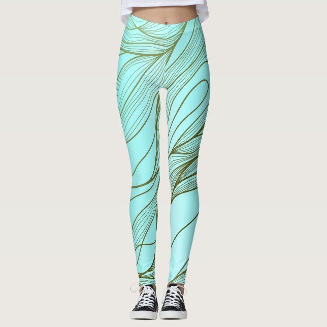 Mystic modern abstract pattern leggings (Front)