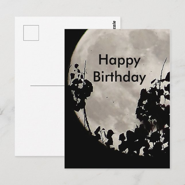 Mystic moon birthday postcard (Front/Back)