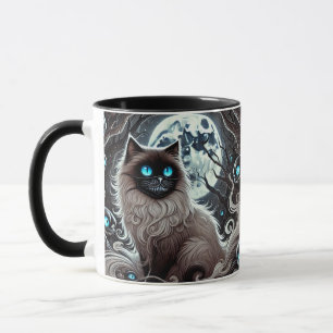 Mystic Moon Cat - Enchanted Black Cat mug