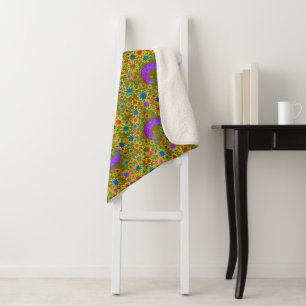 Mystic Moon Harvest Sherpa Blanket