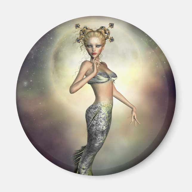 Mystic Moon Mermaid Magnet (Front)