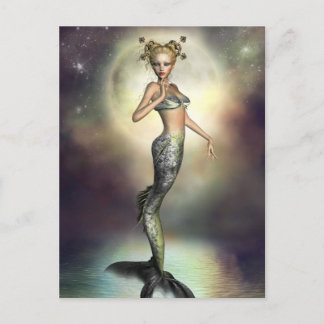 Mystic Moon Mermaid Postcard