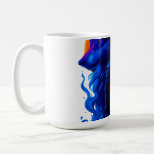 Mystic Moon & Olive – Hand-Textured Celestial Art Coffee Mug