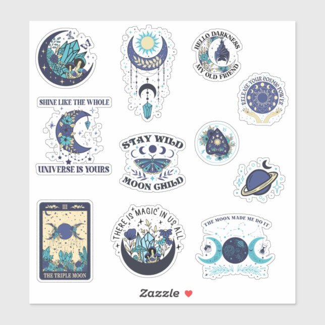 Mystic Moon Witch Sticker Pack (Sheet)