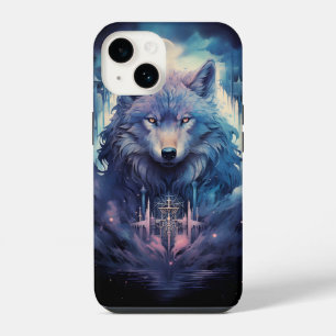 Mystic Moon Wolf Guardian iPhone 14 Case