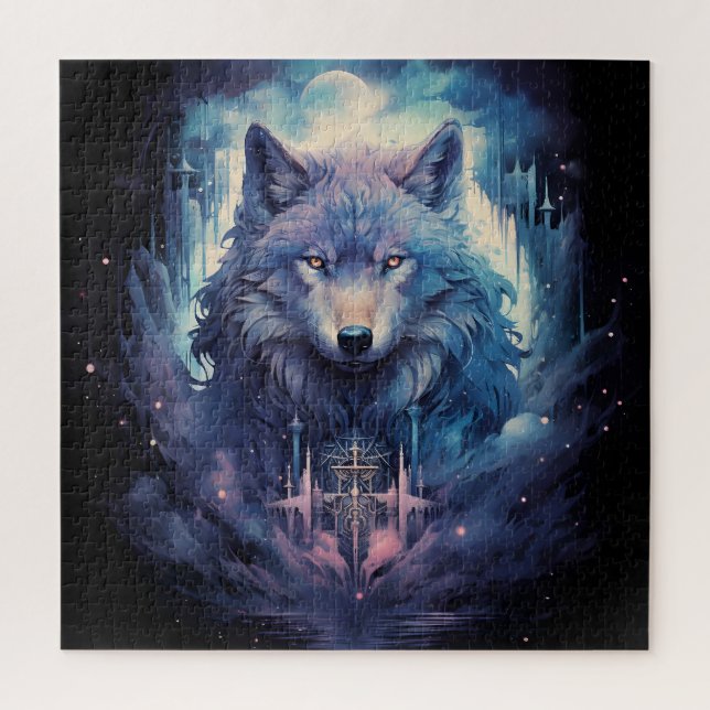 Mystic Moon Wolf Guardian Jigsaw Puzzle (Vertical)