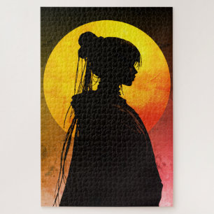 Mystic Moonlight Silhouette – Elegant Anime Jigsaw Puzzle