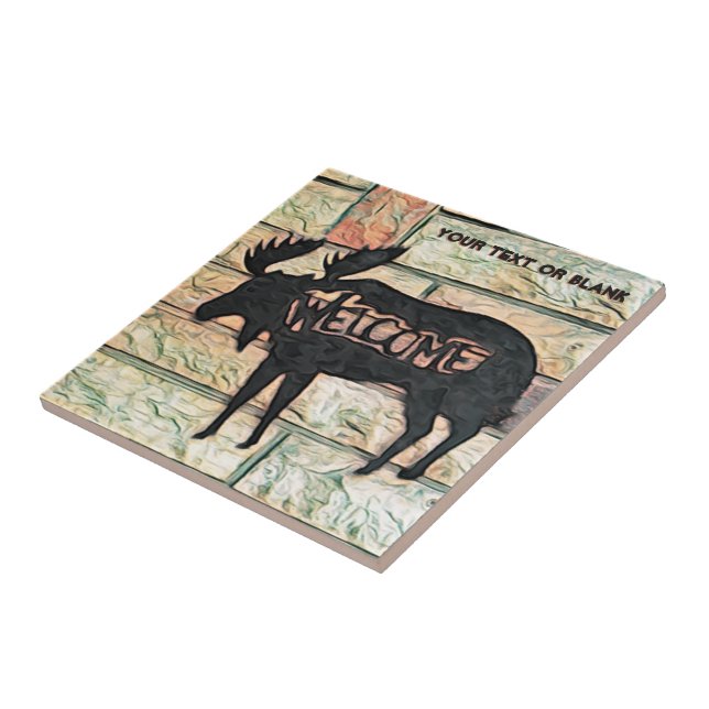 Mystic Moose Ceramic Tile (Side)