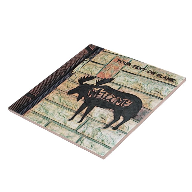Mystic Moose Ceramic Tile (Side)