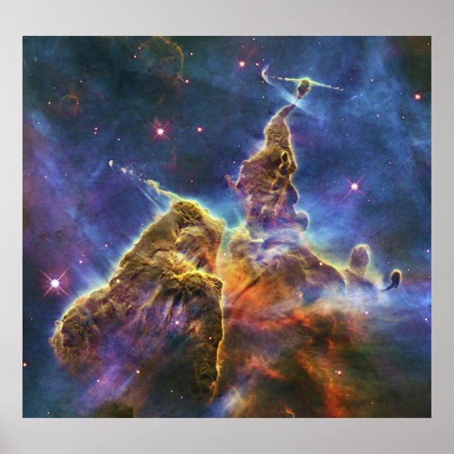 Mystic Mountain Carina Nebula HH 901 HH 902 Poster (Front)