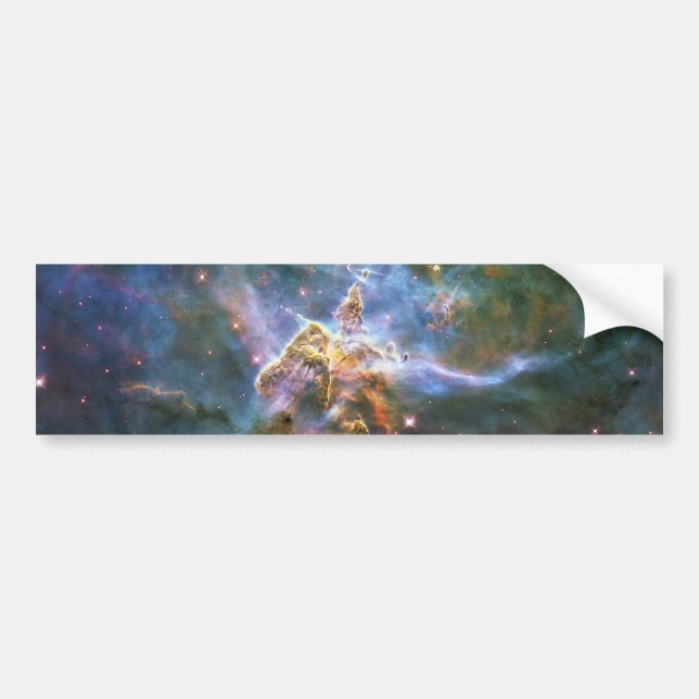 Mystic Mountain Carina Nebula HH 901 HH 902 Wide Bumper Sticker (Front)