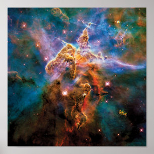 Mystic Mountain Carina Nebula Hubble Space Photo Poster