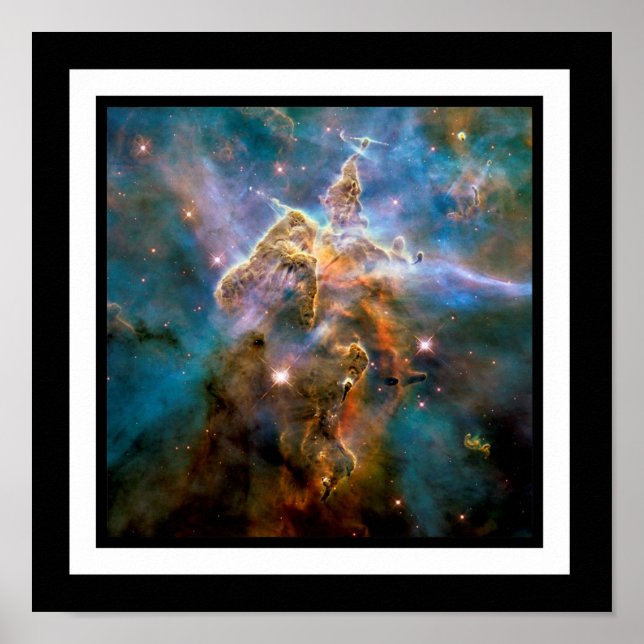Mystic Mountain Carina Nebula Hubble Space Photo Poster (Front)