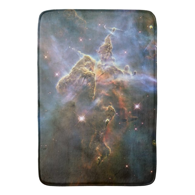 Mystic Mountain in Carina Nebula Hubble Space Bath Mat (Front Vertical)