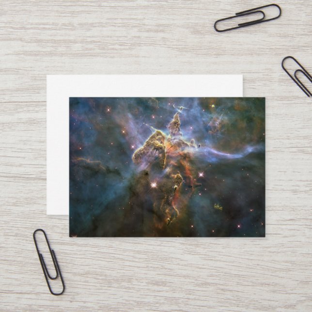 Mystic Mountain in Carina Nebula Hubble Space Business Card (Front/Back In Situ)