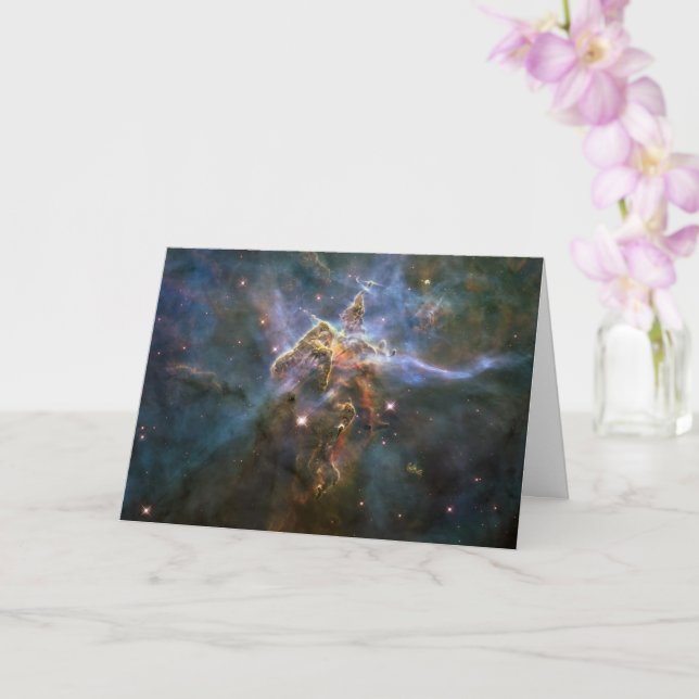 Mystic Mountain in Carina Nebula Hubble Space Card (Orchid)