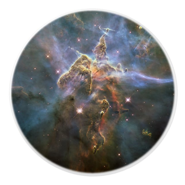 Mystic Mountain in Carina Nebula Hubble Space Ceramic Knob (Front)
