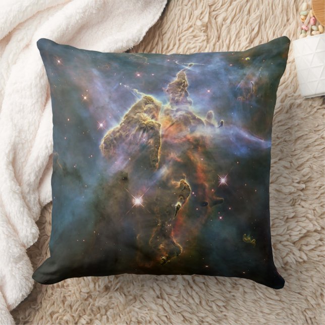 Mystic Mountain in Carina Nebula Hubble Space Cushion (Blanket)