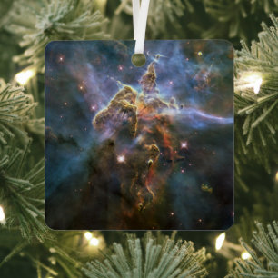 Mystic Mountain in Carina Nebula Hubble Space Metal Tree Decoration
