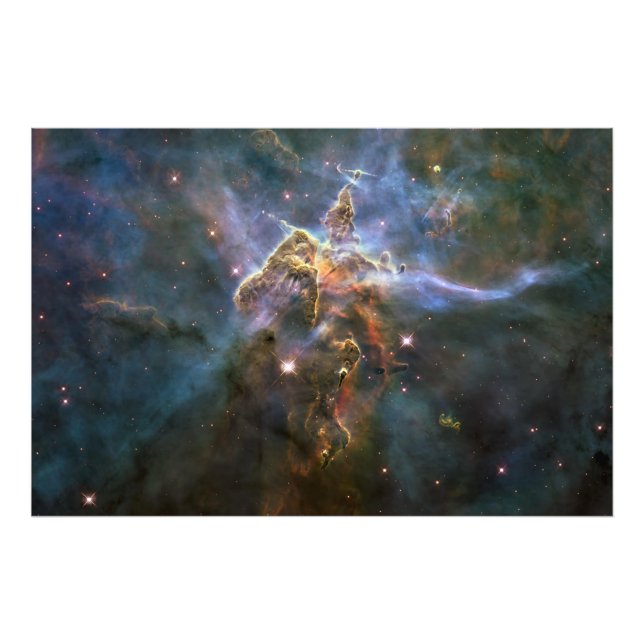 Mystic Mountain in Carina Nebula Hubble Space Photo Print (Front)