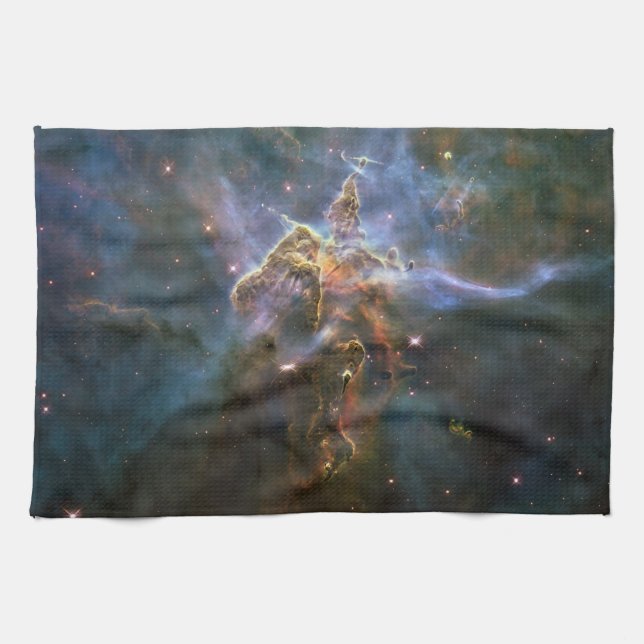 Mystic Mountain in Carina Nebula Hubble Space Tea Towel (Horizontal)