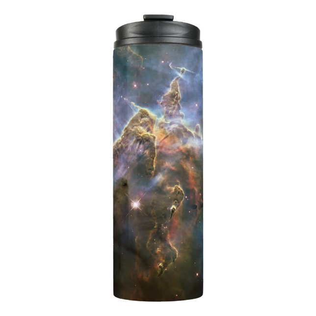 Mystic Mountain in Carina Nebula Hubble Space Thermal Tumbler (Front)