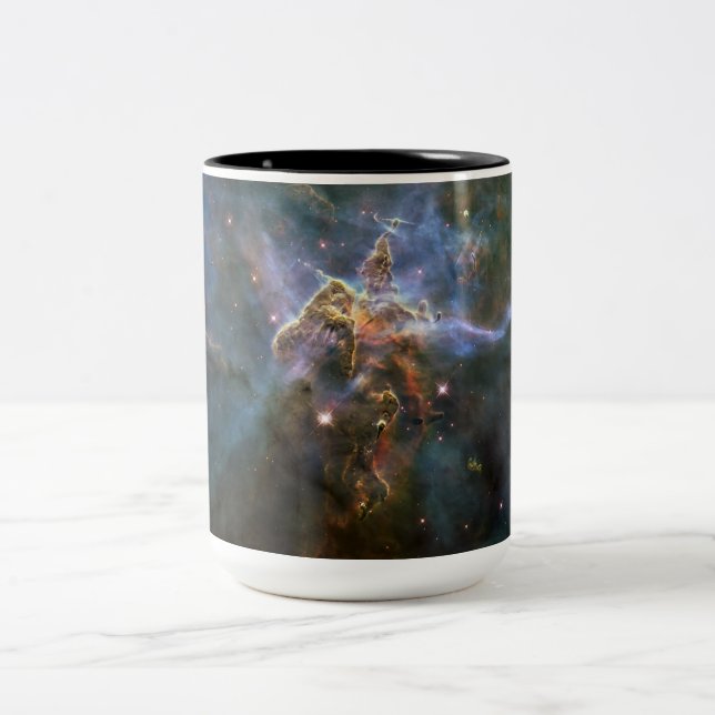 Mystic Mountain in Carina Nebula Hubble Space Two-Tone Coffee Mug (Center)