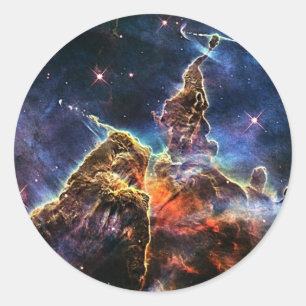 Mystic Mountain in Space NASA Classic Round Sticker