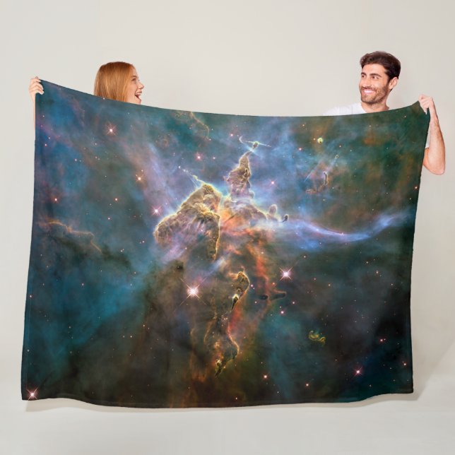 Mystic Mountain in the Carina Nebula Fleece Blanket (In Situ)