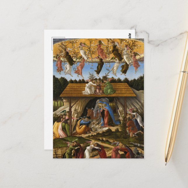 Mystic Nativity, 1500 by Sandro Botticelli Postcard (Front/Back In Situ)