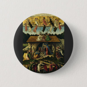 Mystic Nativity by Sandro Botticelli 6 Cm Round Badge