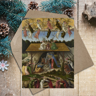 Mystic Nativity by Sandro Botticelli Christmas Holiday Postcard
