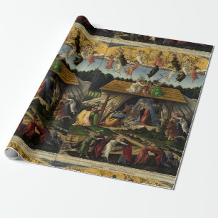 MYSTIC NATIVITY by Sandro Botticelli ,Christmas Wrapping Paper