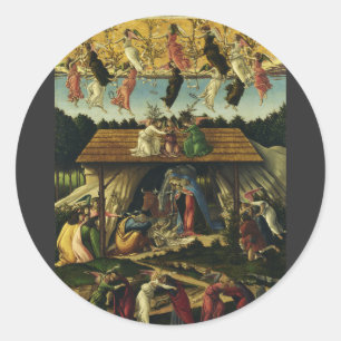 Mystic Nativity by Sandro Botticelli  Classic Round Sticker