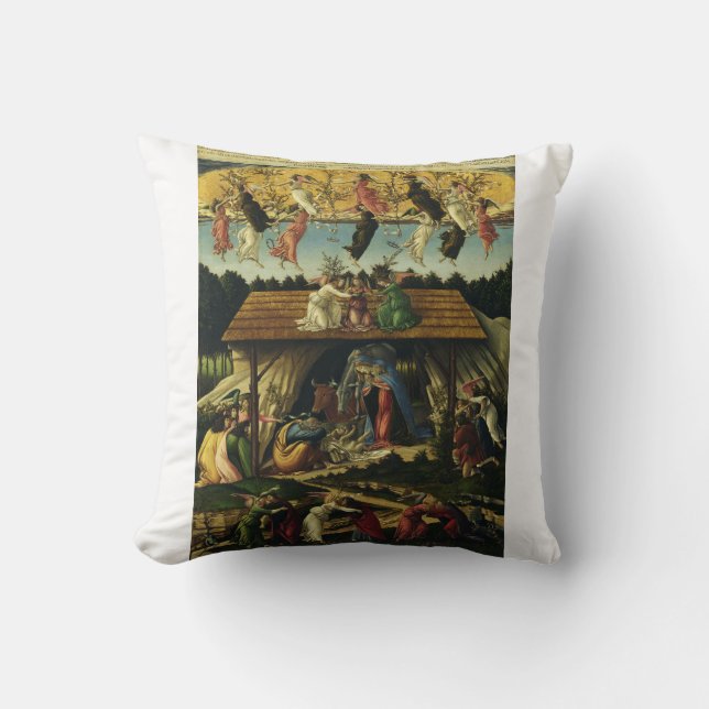Mystic Nativity by Sandro Botticelli  Cushion (Front)