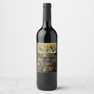 Mystic Nativity by Sandro Botticelli  Wine Label