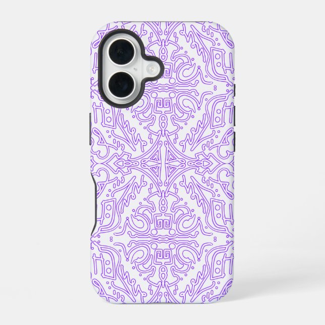 Mystic Nebula Lilac iPhone 16 Case (Back)