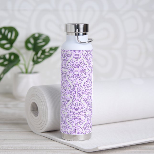 Mystic Nebula Lilac Water Bottle (Yoga (Rotated))