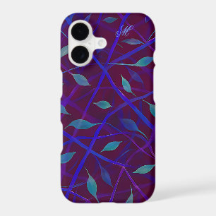 Mystic Night Vines Deep Purple Case with Monogram