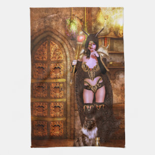 Mystic of the Velvet Shadows Tea Towel