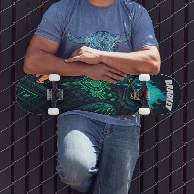 "Mystic Owl" Personalised Skateboard Deck with Cus (Outdoor 3)