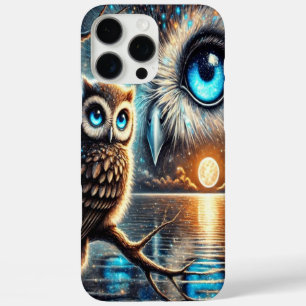 Mystic Owls Under a Moonlit Reflection iPhone 16 Pro Max Case