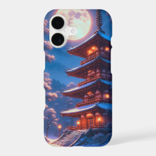 Mystic Pagoda Beneath the Lunar Sky