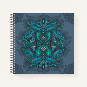 Mystic Peacock Feathers  Notebook