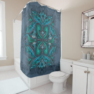 Mystic Peacock Feathers  Shower Curtain