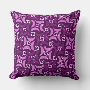 Mystic Pink Moons Pattern Throw Pillow